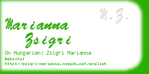 marianna zsigri business card